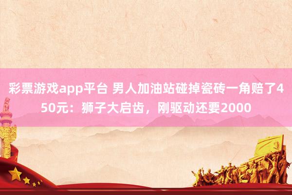 彩票游戏app平台 男人加油站碰掉瓷砖一角赔了450元：狮子大启齿，刚驱动还要2000